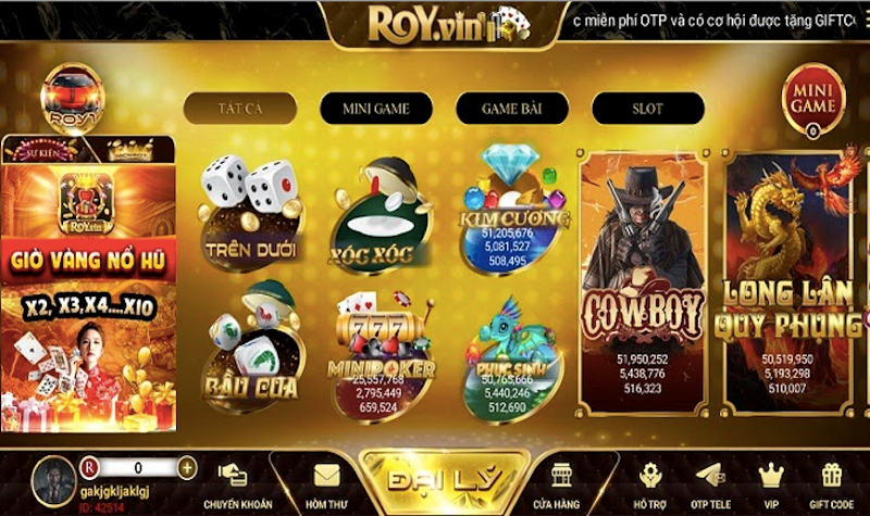 RoyVin – Tuyệt đỉnh game bài đẳng cấp hoàng gia