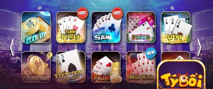 Game bài online đa dạng